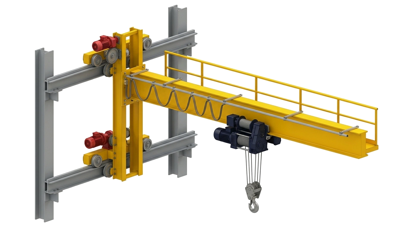 Wall Travelling / Mounted Crane - SINGLE GIRDER WALL TRAVELLING
