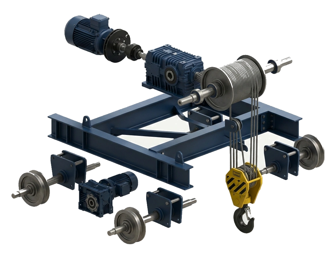 Wire Rope Crab Hoist - MOTORISED CRAB TROLLEY HOIST
